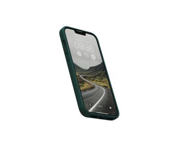 FUNDA MAGSAFE IPHONE 12/13/14 PLUS PIEL DE SALMON VERDE OSCURO NJORD