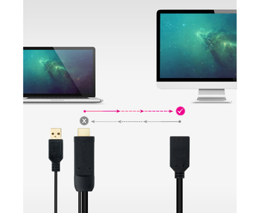 CONVERSOR DISPLAYPORT V1.2 A HDMI 2.0 20 CM NEGRO NANOCABLE