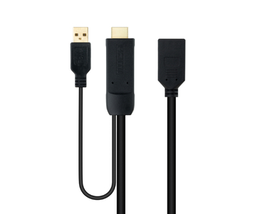 CONVERSOR DISPLAYPORT V1.2 A HDMI 2.0 20 CM NEGRO NANOCABLE