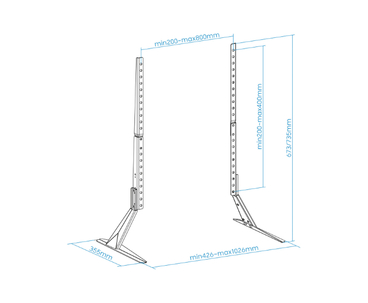 SOPORTE MESA 1 PANTALLA 23"-75" TOOQ