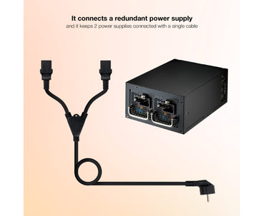 CABLE ALIMENTACION CEE7/M A 2xC13/H 1.8 M NANOCABLE
