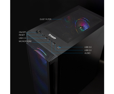 CAJA SEMITORRE ATX RAGNÄROK GAMING NEGRO TOOQ