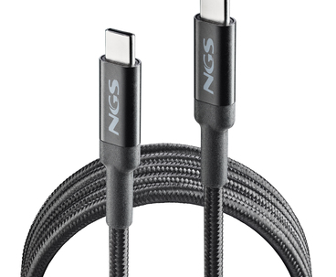 CABLE USB-C A USB-C 3 M KNOT 100W-3 NEGRO NGS